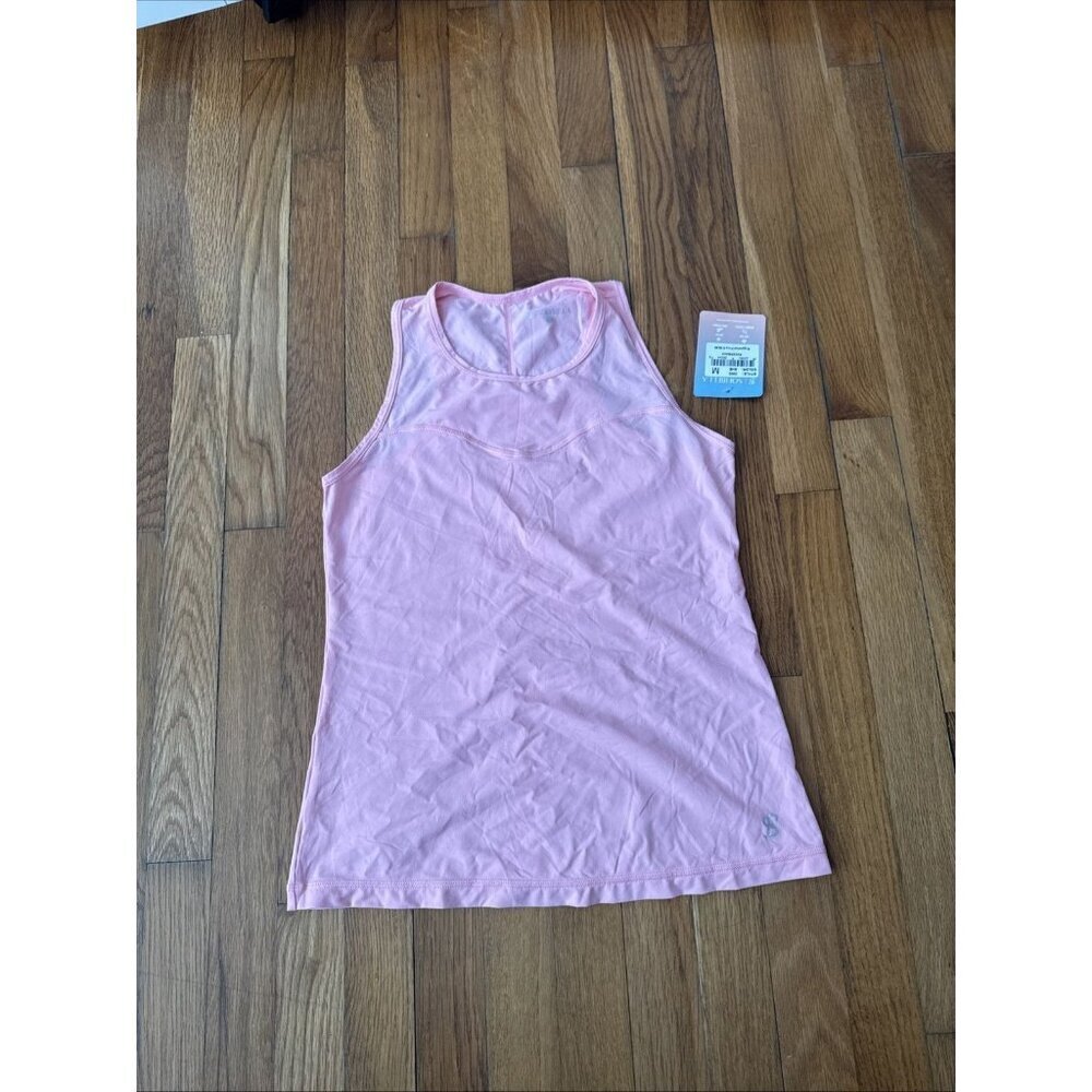 Sofibella Women's Bella Lite 50 UPF Keyhole Back Active Tank Top Pink Size M